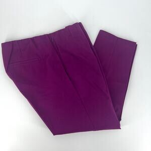 J. Jill Womens Fuchsia Tapered Leg Cropped Stretch Trouser Size 18